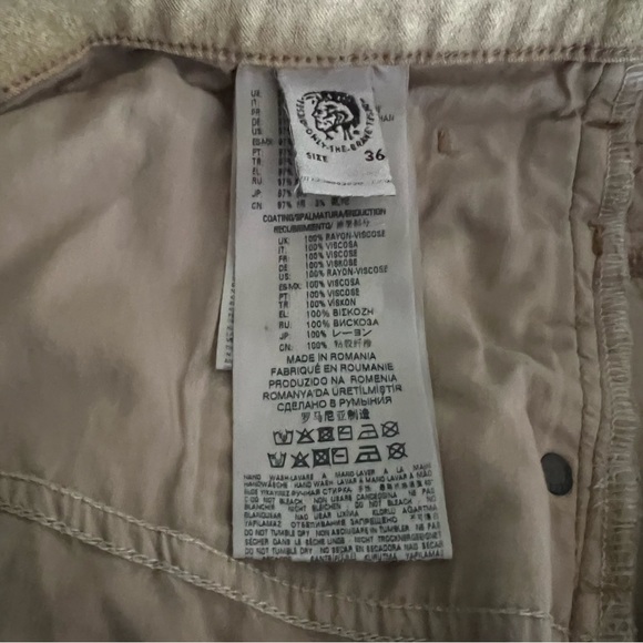 Diesel D-Bazer Tapered Stretch Gold Straight Jeans - Picture 7 of 7